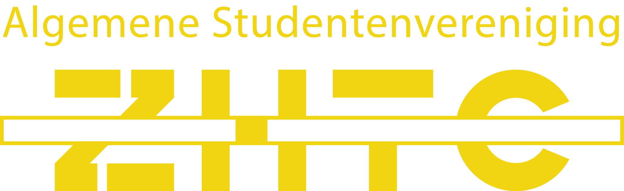 image00007 Logo van ZHTC in gele letters met een horizontale streep door de letters 'ZHTC'. Boven het logo staat Alegemene studentenvereniging