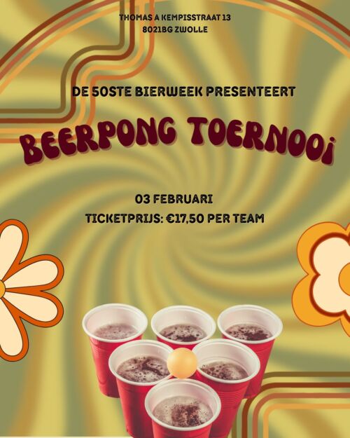 beerpong toornooi 50ste bierweek